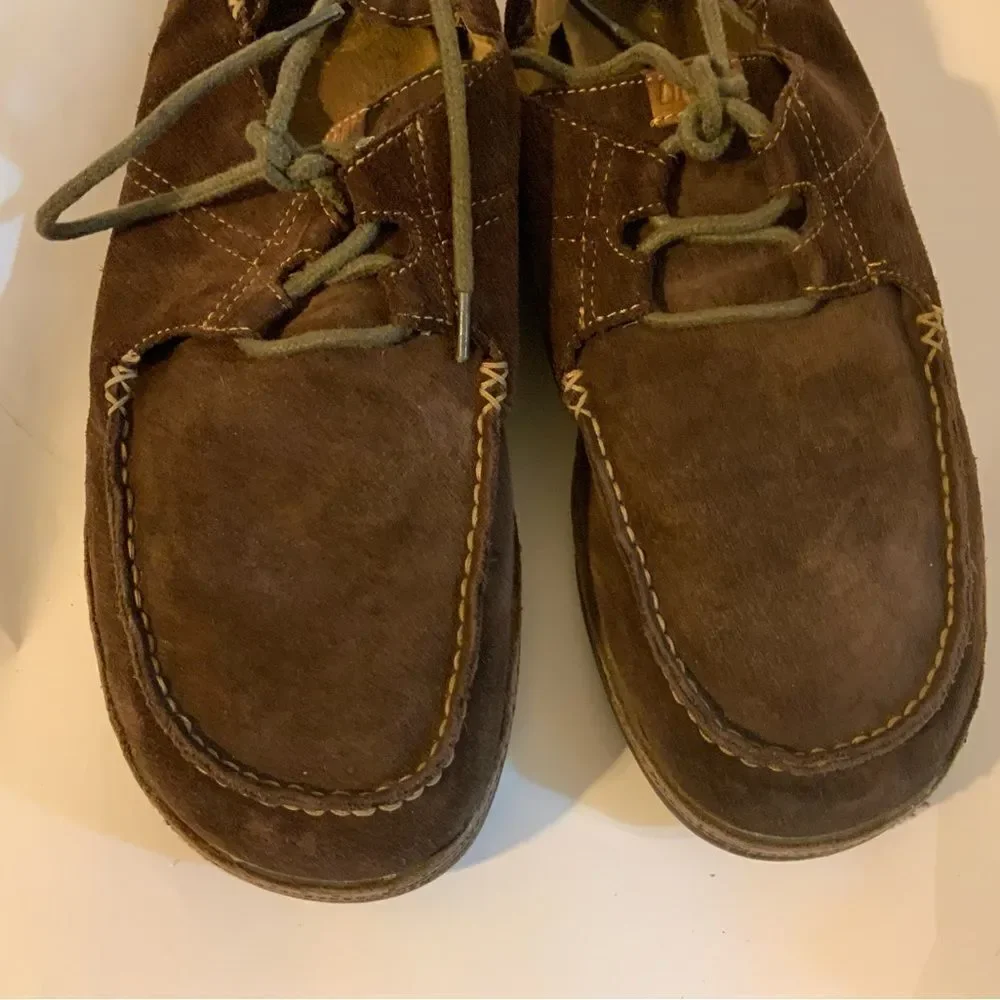 OluKai Suede Men's Ohana Lace-Up Moccassins size 10.5